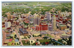 c1950's Aerial View of San Antonio Home of Alamo Gulf Breezes TX Postcard
