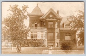 W.J. Bryan Residence, Fairview, Lincoln, Nebraska, 1908 Real Photo RP Postcard