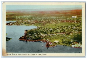 c1950's Kenora Ontario from the Air View Canada Linde Studio Photo Postcard