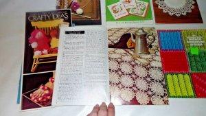 Vtg 1970's Coats & Clark's Craft Book Lot Learn How To Tat Crochet Needlepoint D