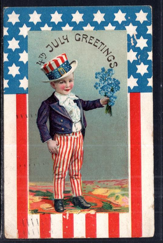 4th of July Greeting Boy BIN