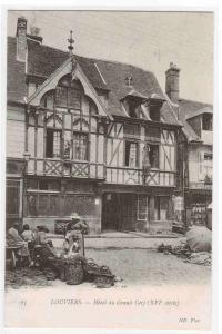 Hotel du Grand Cerf Louviers France postcard