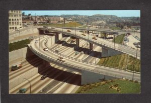 CA Pasadena Los Angeles Harbor Freeway Aerial View California Postcard