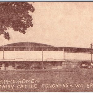 c1940s Waterloo IA Hippodrome Dairy Cattle Congress Photo Lith Postcard A63