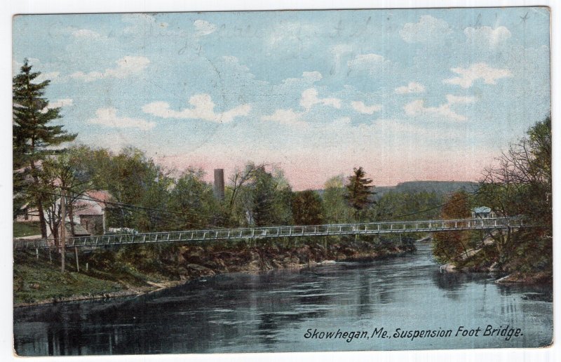 Skowhegan, Me, Suspension Foot Bridge