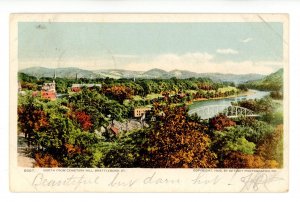 VT - Brattleboro. Bird's Eye View North from Cemetery Hill