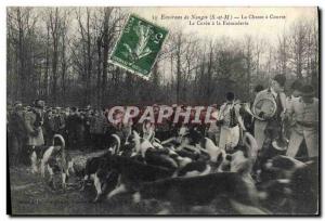 Old Postcard Hunting hounds has Nangis Around the quarry was the pheasant Dog...