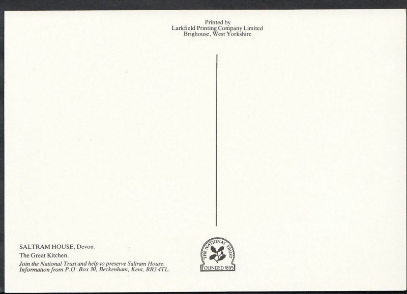 Devon Postcard - The Great Kitchen, Saltram House   H238