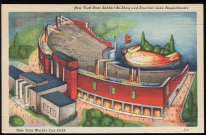 New York State Exhibit Building and Fountain Lake Amphitheatre, 1939 Worlds Fair