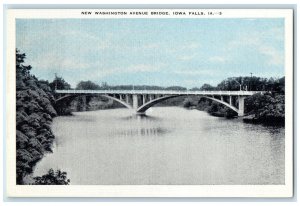 c1950's New Washington Avenue Bridge Iowa Falls Iowa IA Vintage Postcard