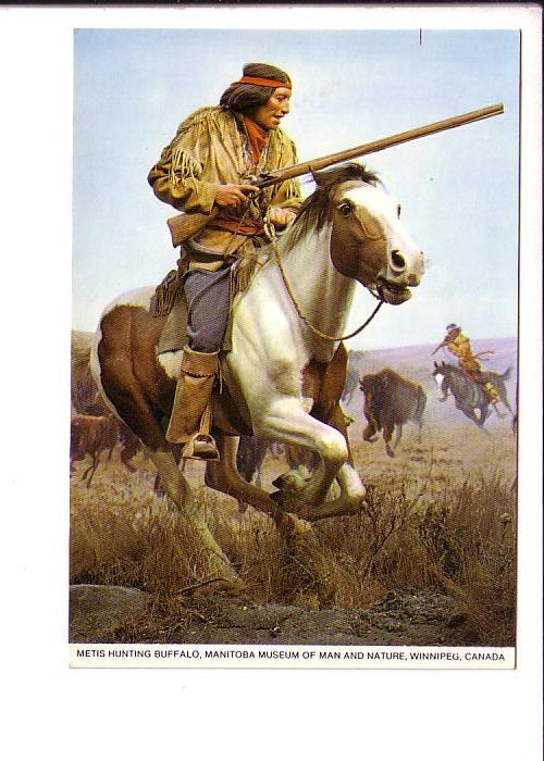 Matis Hunting Buffalo, Painting, Winnipeg Manitoba