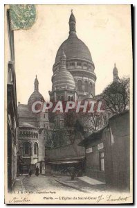 Postcard Old Paris Church of the Sacred Heart