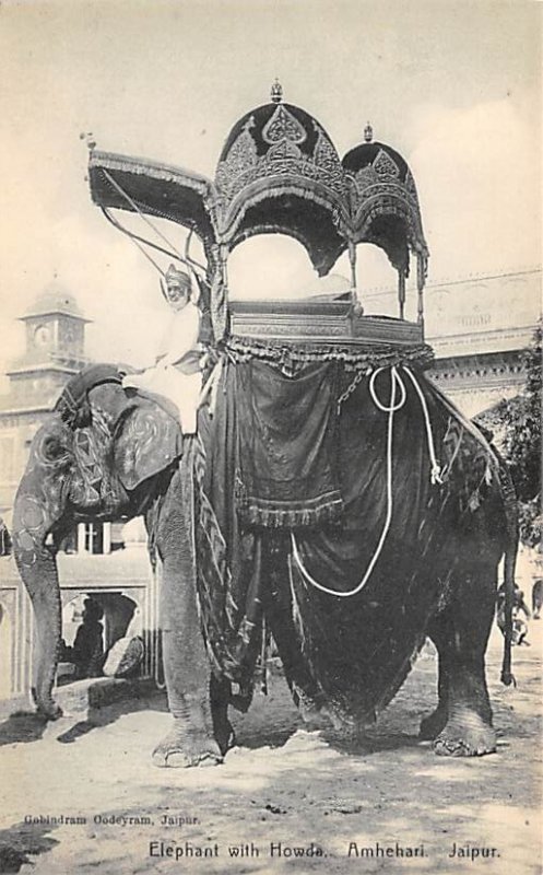 Elephant With Howda Amhehari, Jaipur Elephant Unused 