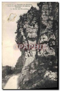 Old Postcard Gorges Chailles Route Ladders in St Beron Savoie Rock Swallows