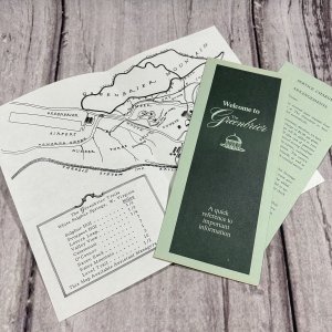 Greenbrier Hotel White Sulpher Springs WV Quick reference 70s + Trail Map