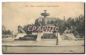 Old Postcard Paris Fountain Place Daumesnil
