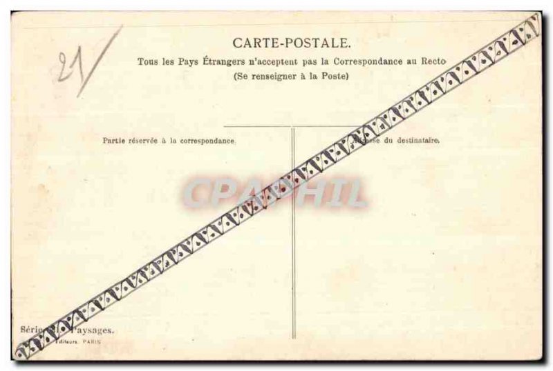 Old Postcard At the trough in the river Cows L Ognon