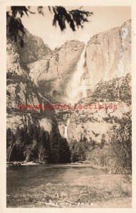 CA, Yosemite Valley, California, Yosemite Falls, 1949 Postmark, RPPC