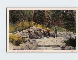 Postcard Apollinaris Spring, Yellowstone Park, Wyoming