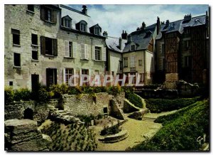 Modern Postcard Tours Indre et Loire Old houses