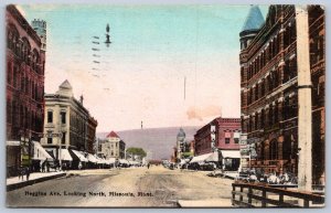 K45/ Missoula Montana Postcard c1910 Heggins Avenue Stores Hotel 33
