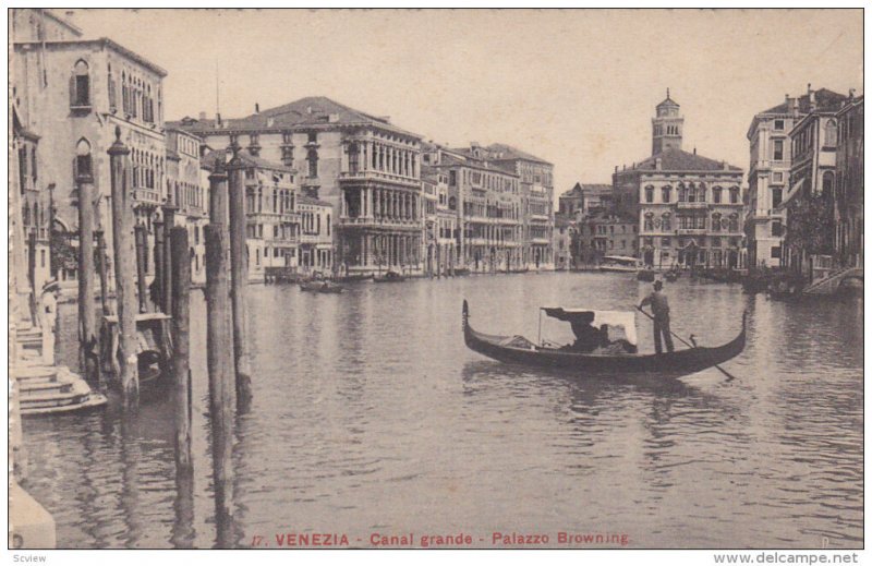 Canal Grande, Palazzo Browning, VENEZIA (Veneto), Italy, 1900-1910s