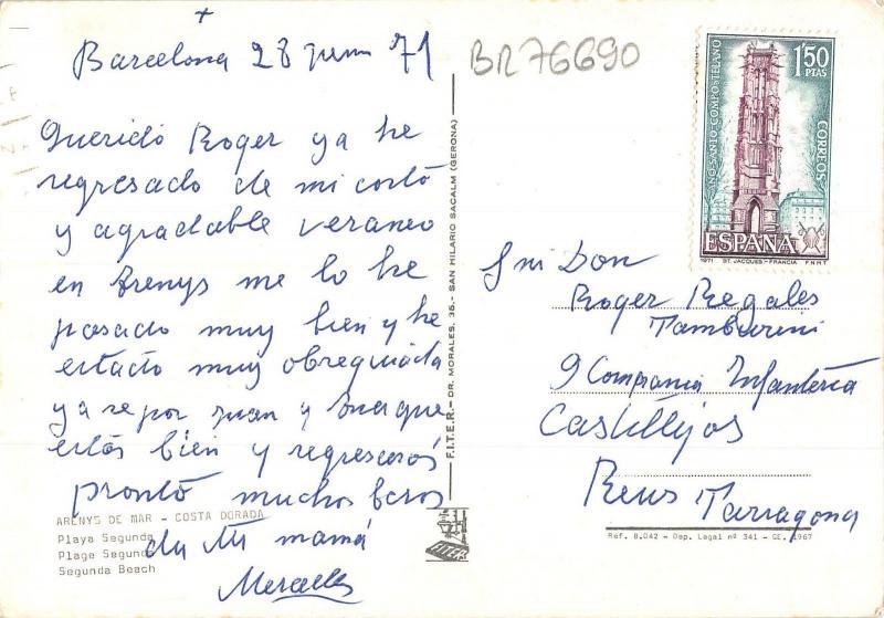 BR76690 arenys de mar costa dorada playa segundo  spain