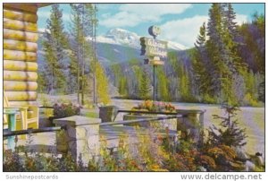 Canada View Of Mount Tekarra From Alpine Village Jasper National Park Alberta