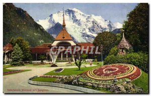 Old Postcard Interlaken Jungfrau mit Kurzaal