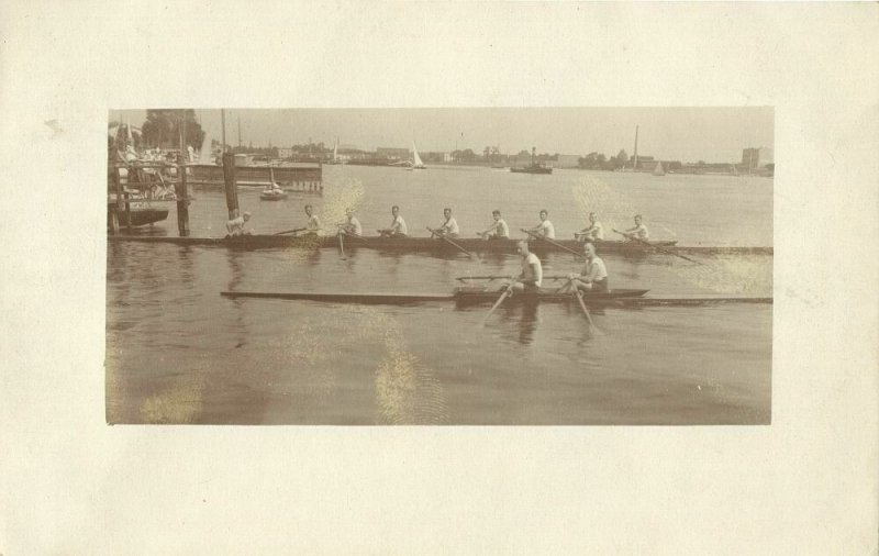 poland, SZCZEZIN STETTIN, Stettiner Regatta, Rowing (1925) RPPC Postcard