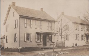 RPPC Postcard View Street and House Bethel PA