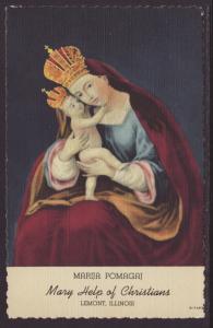 Mary Help of Christians,Lemont,IL Postcard
