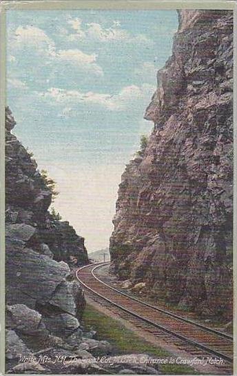 New Hampshire White Mountains The Great Cut M C R R Entrance To Crawford Notch