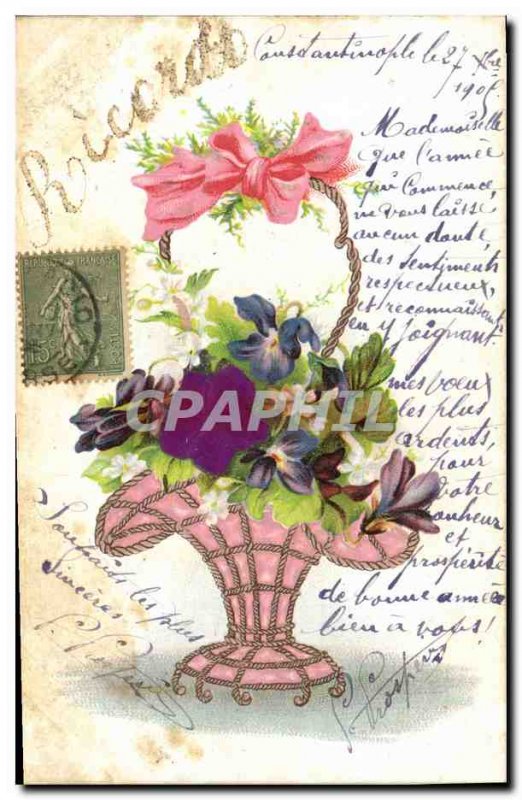 Old Postcard Fantasy Flowers