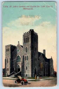 Minneapolis Minnesota Postcard St Johns German English Ev Lutheran Church 1924