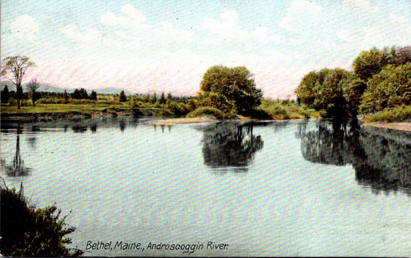 Maine Bethel Scene On The Androscoggin River 1907