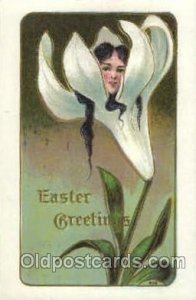 Easter Greetings Fantasy 1909 postal used 1909, light yellowing from age