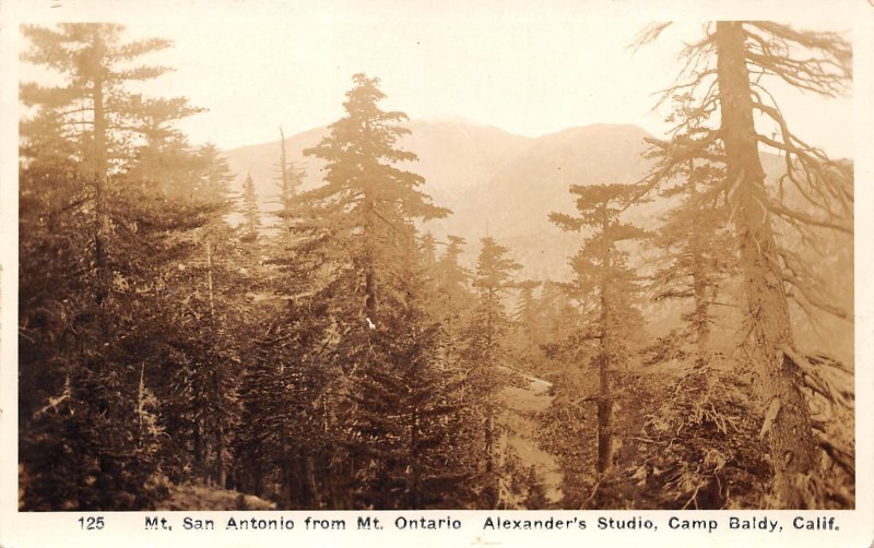 Camp Baldy, California, Mt. San Antonio From Mt. Ontario, Vintage AA355-29