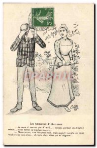 Old Postcard Illustrator lovers d & # 39chez us