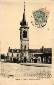 CPA MELUN Clocher St-Barthelemy (1320447)