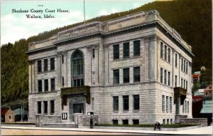 Postcard Shoshone County Court House in Wallace, Idaho