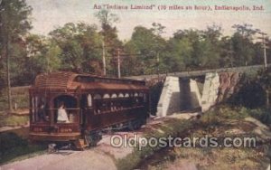 Indianapolis, Indiana, USA Train Locomotive  Steam Engine 1910 light corner w...