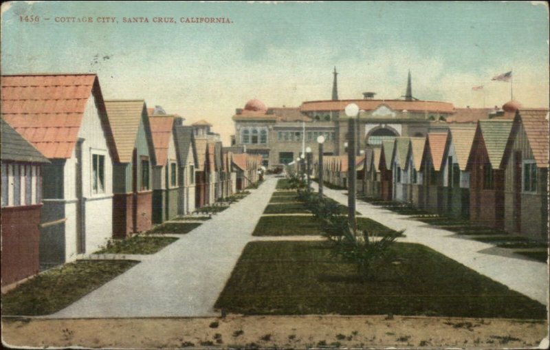 Santa Cruz CA Cottage City c1910 Postcard