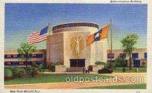 Administration Bldg. New York Worlds Fair 1939 Exhibition Unused 