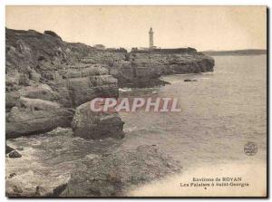 Old Postcard Lighthouse surroundings Royan Cliffs at St Georges