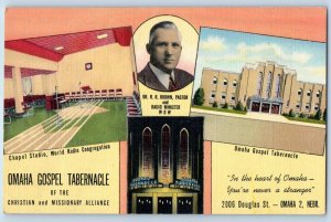 Omaha Nebraska Postcard Omaha Gospel Tabernacle Missionary Alliance 1940 Vintage