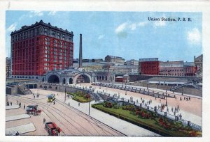 VINTAGE CONTINENTAL SIZE SOFT-PAPER PICTURE UNION STATION FEDERAL STR FORT WAYNE