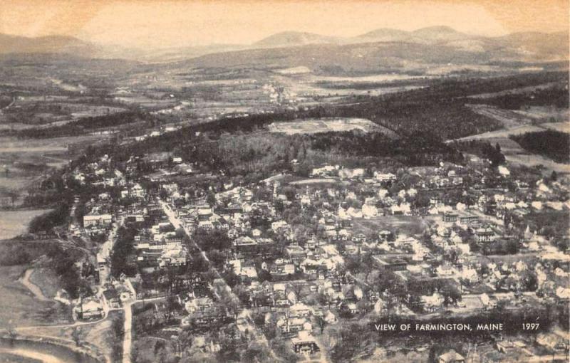 Farmington Maine Birdseye View Of City Antique Postcard K86145