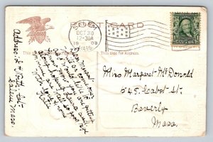 1908  Salem  Massachusetts  Lead Us Not Into Temptation    Postcard