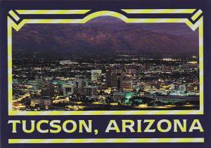 Aerial View Evening Descends on Tucson Arizona